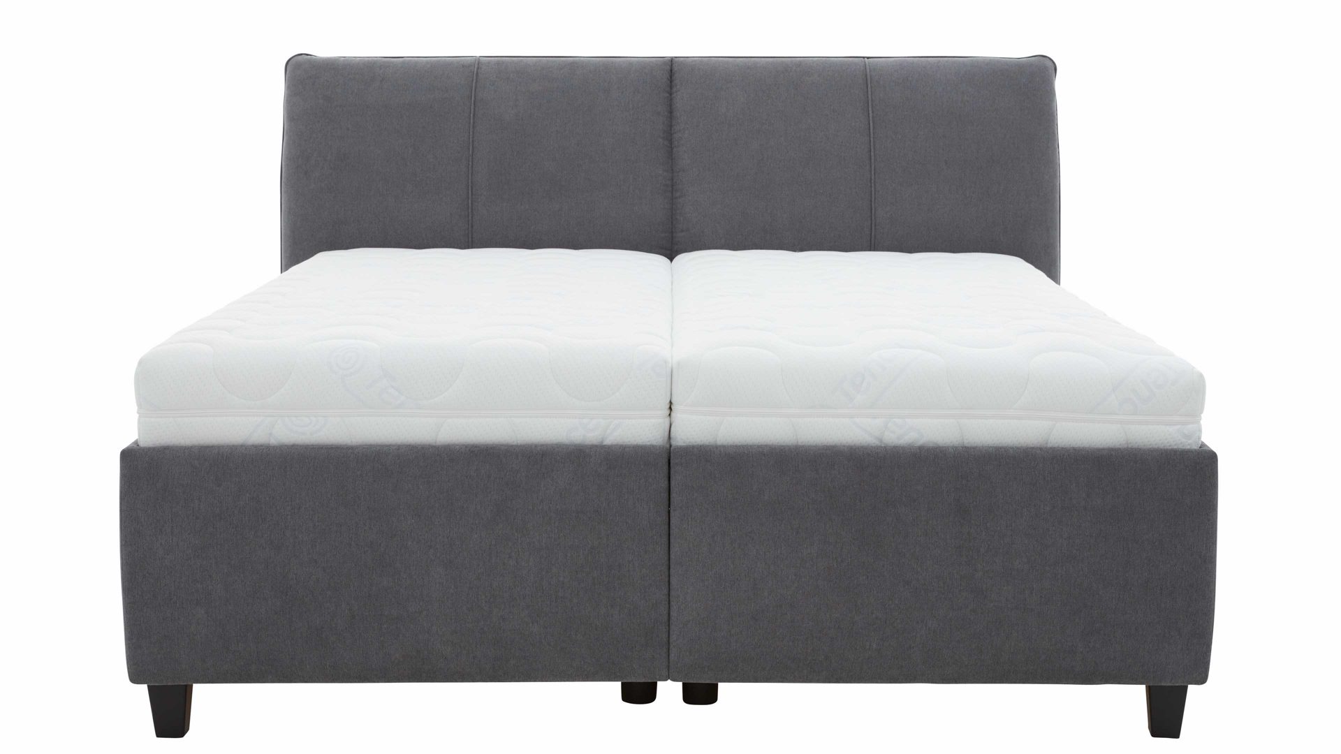 Polsterbett Interliving aus Stoff in Grau Interliving Bettsystem Serie 1414 - Polsterbett elefantgrauer Stoffbezug ENF 29 - Liegefläche ca. 180 x 200 cm