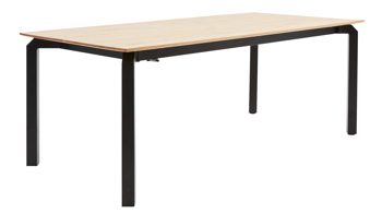 Auszugtisch Interliving aus Holz in Holzfarben Interliving Esszimmer Serie 5111 – Auszugtisch 6813-79 Charakter-Eiche & schwarzes Eisen – ca. 200-280 x 100 cm