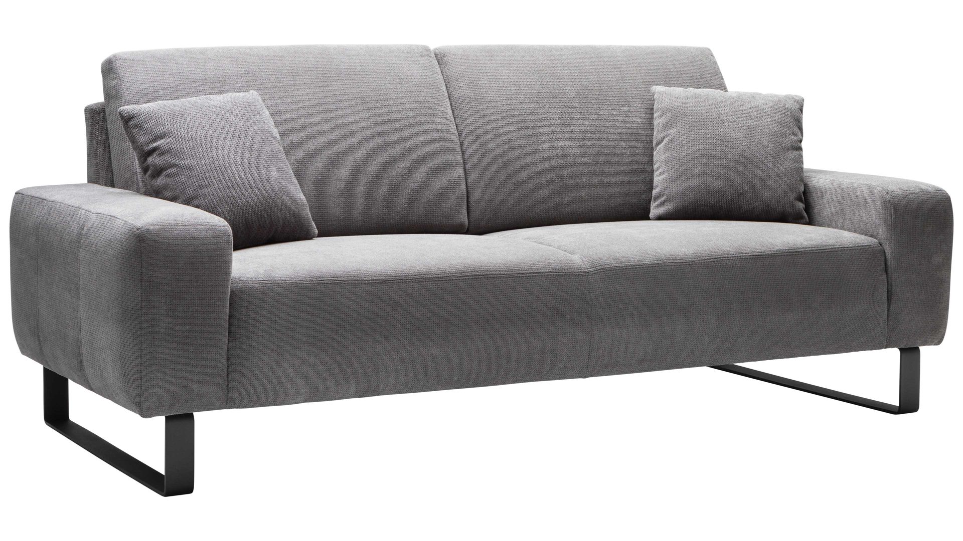 Dreisitzer A. z. iwaniccy aus Stoff in Grau 3-Sitzer Dana bzw. Polstermöbel steinfarbener Bezug Boston 20 & Metallfüße - Länge ca. 207 cm