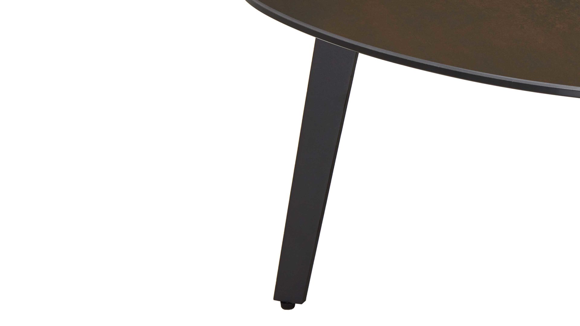 Couchtisch Akante aus Keramik in Dunkelbraun AKANTE Couchtisch Galet Rostbraun & Schwarz - ca. 76 x 92 cm