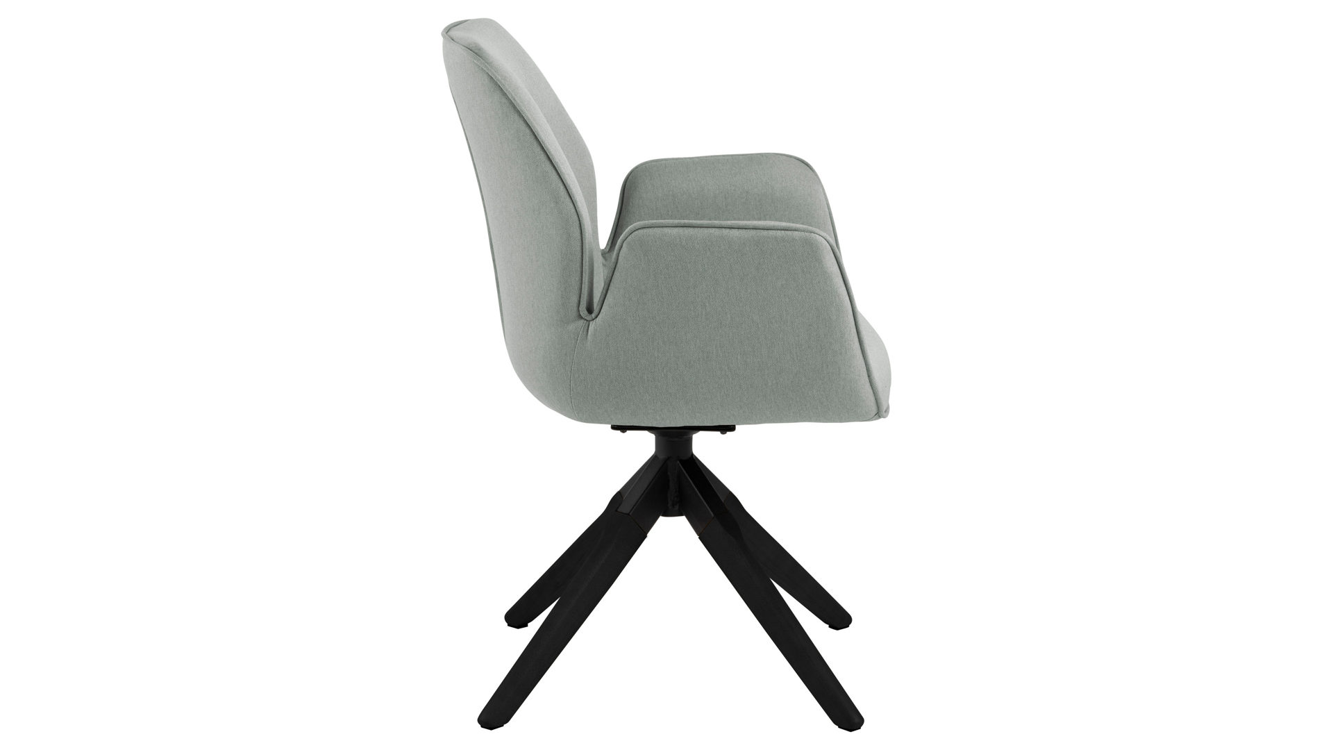 Vierfußstuhl Actona group aus Stoff in Hellgrau Armlehnstuhl Aura hellgrauer Bezug Town 13