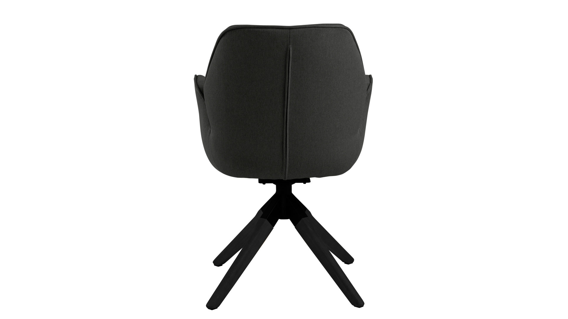 Vierfußstuhl Actona group aus Stoff in Dunkelgrau Armlehnstuhl Aura dunkelgrauer Bezug Town 33