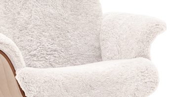 Relaxsessel Conform® aus Fell in Weiß CONFORM® Relaxsessel Timeout mit Schaffell weißes Schaffell & Eichefurnier