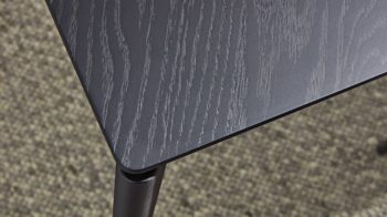 Esstisch Interliving aus Holz in Schwarz Interliving Esszimmer Serie 5110 - Esstisch T0200 mattschwarzes Eichefurnier - ca. 100 x 180 cm