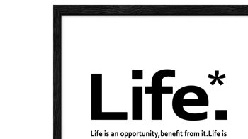 Kunstdruck Pro®art bilderpalette aus Karton / Papier / Pappe in Weiß PRO®ART Kunstdruck Life Weiß & Schwarz - ca. 55 x 75 cm