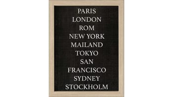 Kunstdruck Pro®art bilderpalette aus Karton / Papier / Pappe in Holzfarben PRO®ART Kunstdruck Big Cities Eiche, Schwarz & Weiß - ca. 35 x 45 x 3 cm