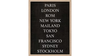 Kunstdruck Pro®art bilderpalette aus Karton / Papier / Pappe in Holzfarben PRO®ART Kunstdruck Big Cities Eiche, Schwarz & Weiß - ca. 43 x 33 x 2 cm