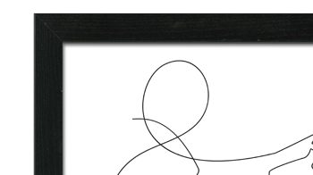 Kunstdruck Pro®art bilderpalette aus Karton / Papier / Pappe in Weiß PRO®ART Kunstdruck Line Art Faces V Weiß & Schwarz - ca. 55 x 55 cm