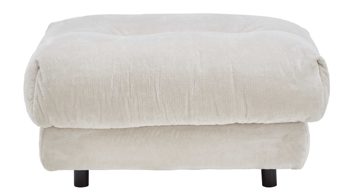 Polsterhocker Gutmann factory® aus Stoff in Weiß Polsterhocker Rometta weiße Chenille 387.77 - ca. 95 x 75 cm