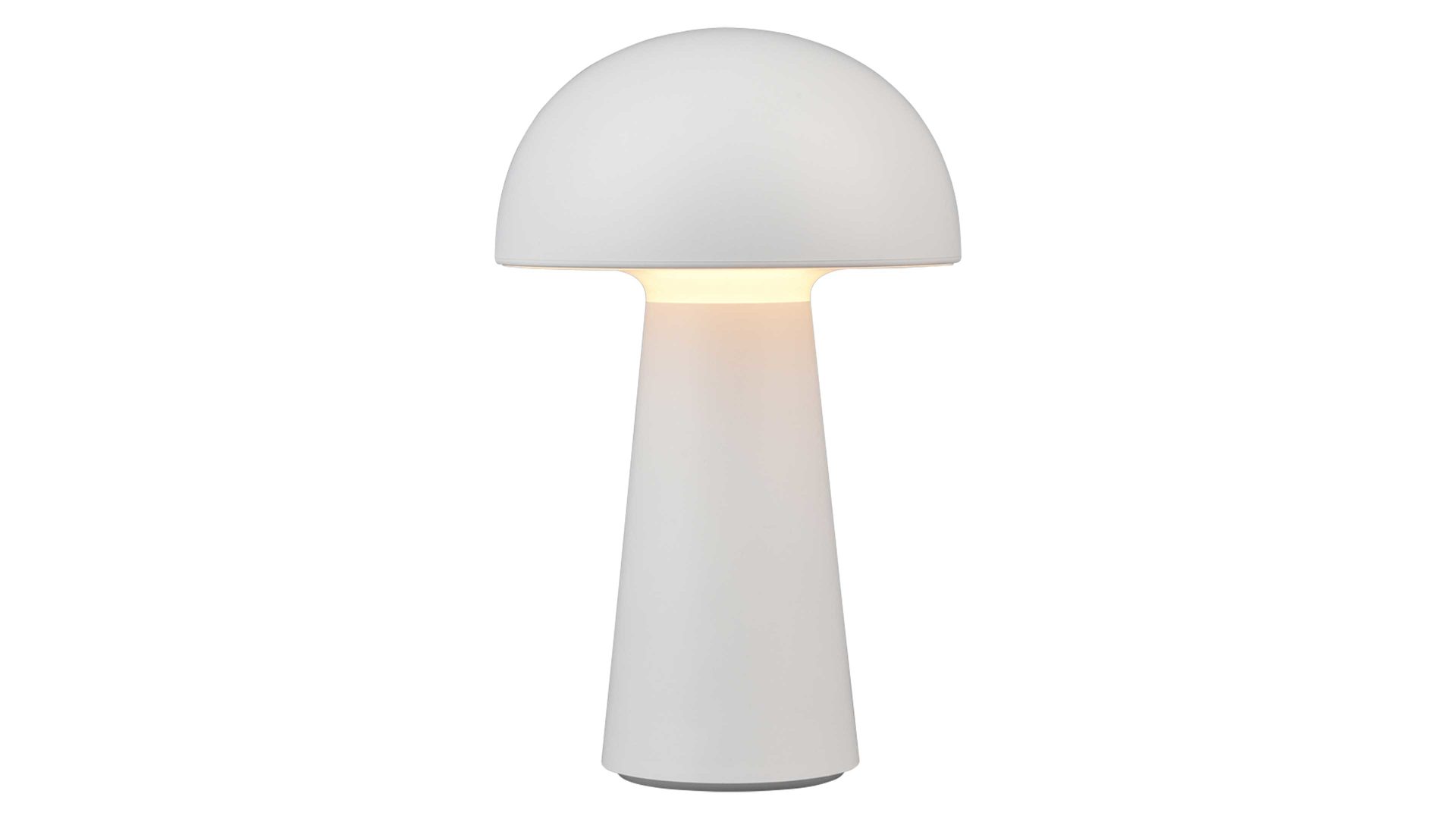 Tischleuchte Reality leuchten aus Kunststoff in Weiß RL Outdoor-Tischleuchte Lennon weißer Kunststoff - Höhe ca. 22 cm