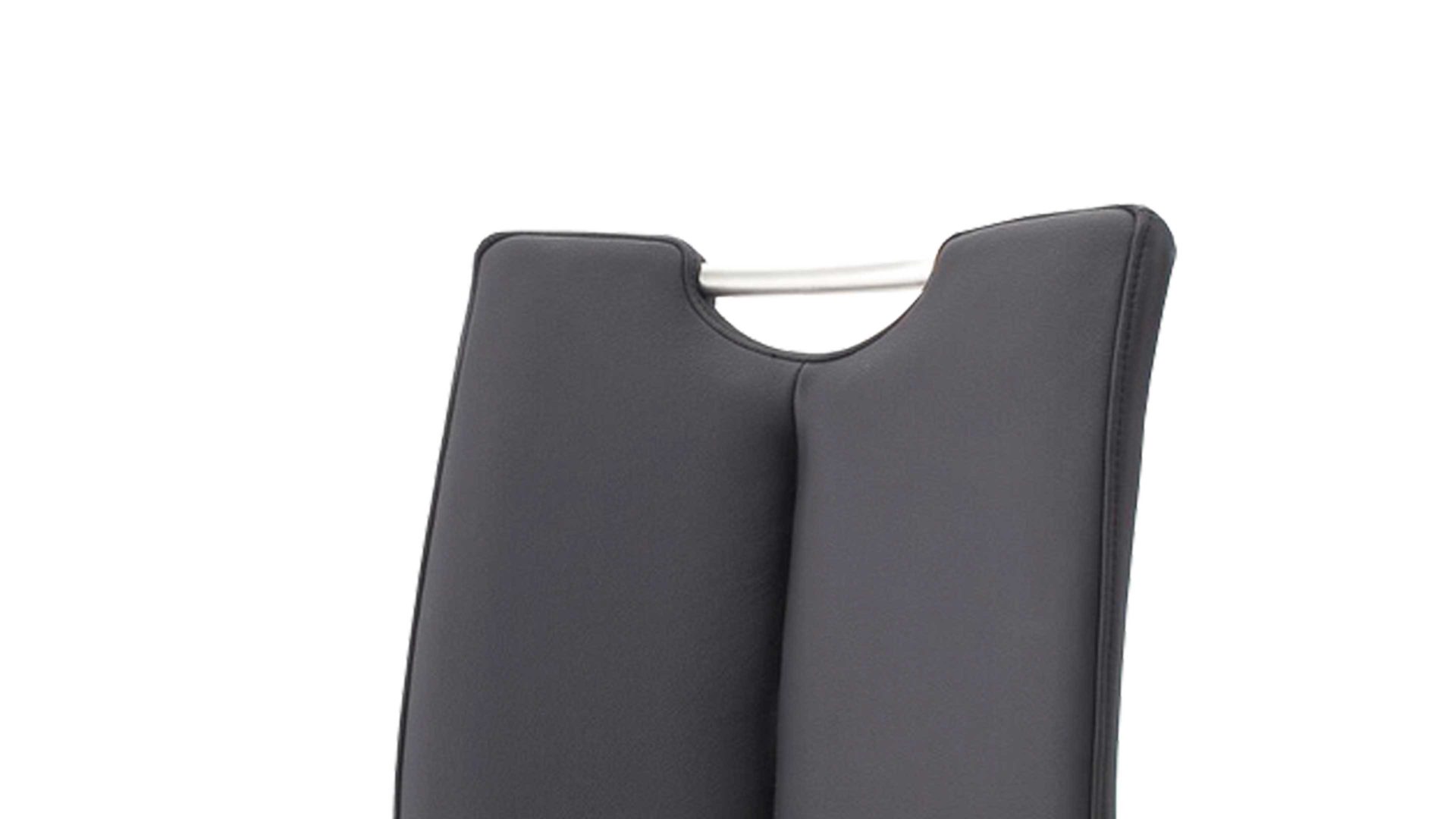 Schwingstuhl Mca furniture aus Leder in Schwarz Schwingstuhl Artos schwarzes Leder SX & Edelstahl