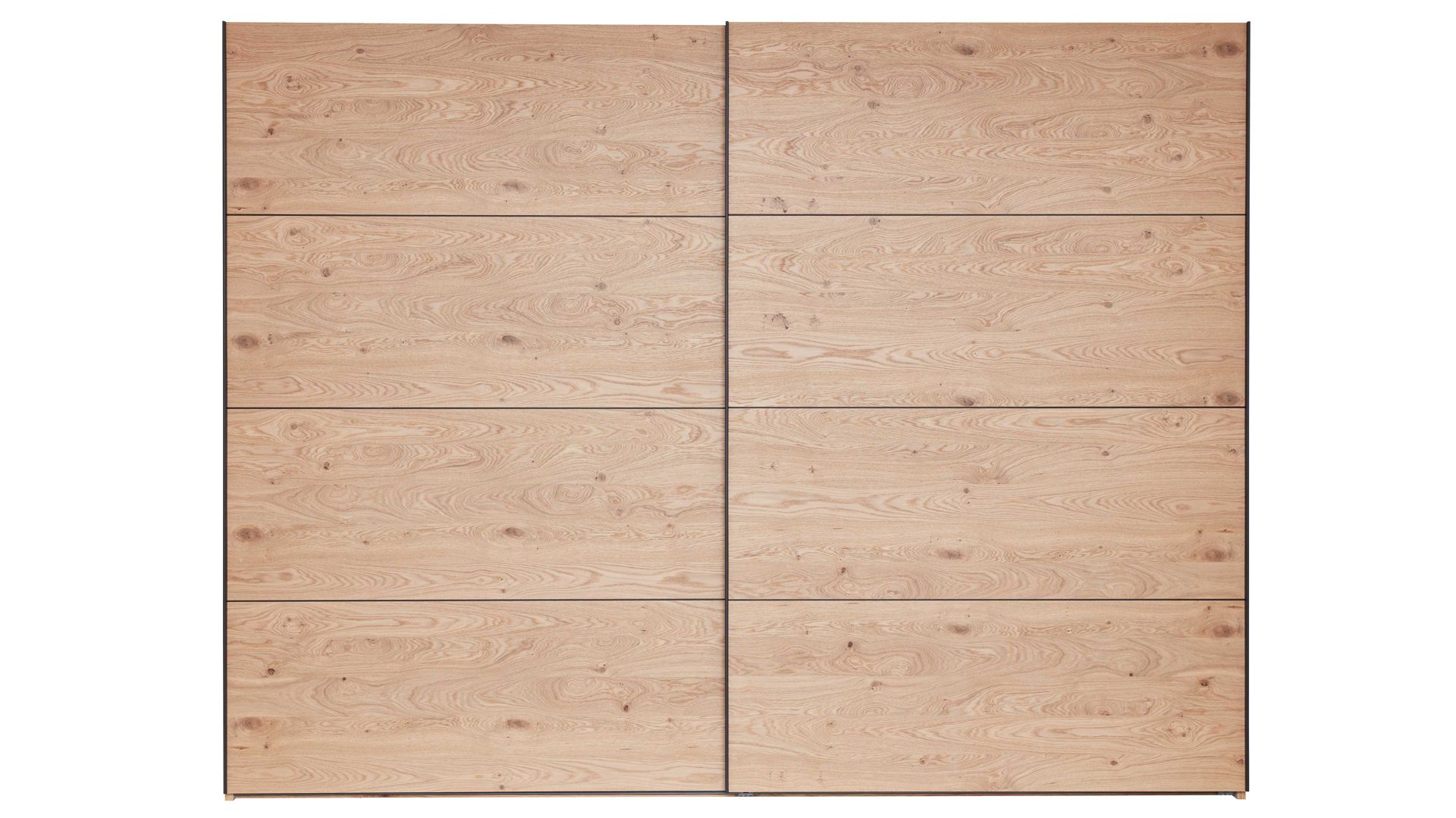 Kleiderschrank Interliving aus Holz in Holzfarben Interliving Schlafzimmer Serie 1024 – Schwebetürenschrank 983300 Design 24,  Balkeneiche - zwei Türen, Breite ca. 331 cm