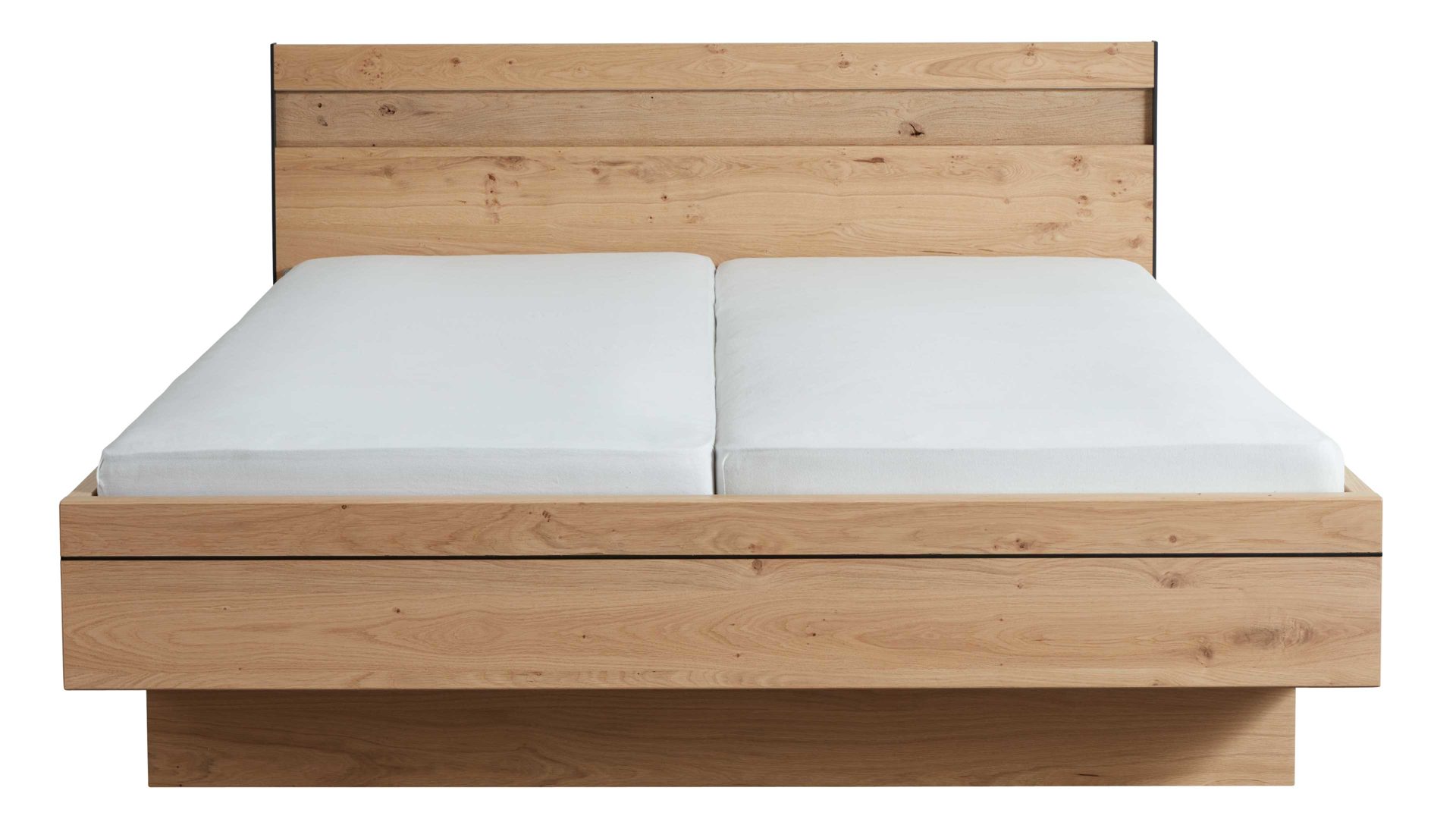Bettgestell Interliving aus Holz in Holzfarben Interliving Schlafzimmer Serie 1024 – Bettgestell 86538 schwebend, Liegefläche ca. 180 x 200 cm - Balkeneiche