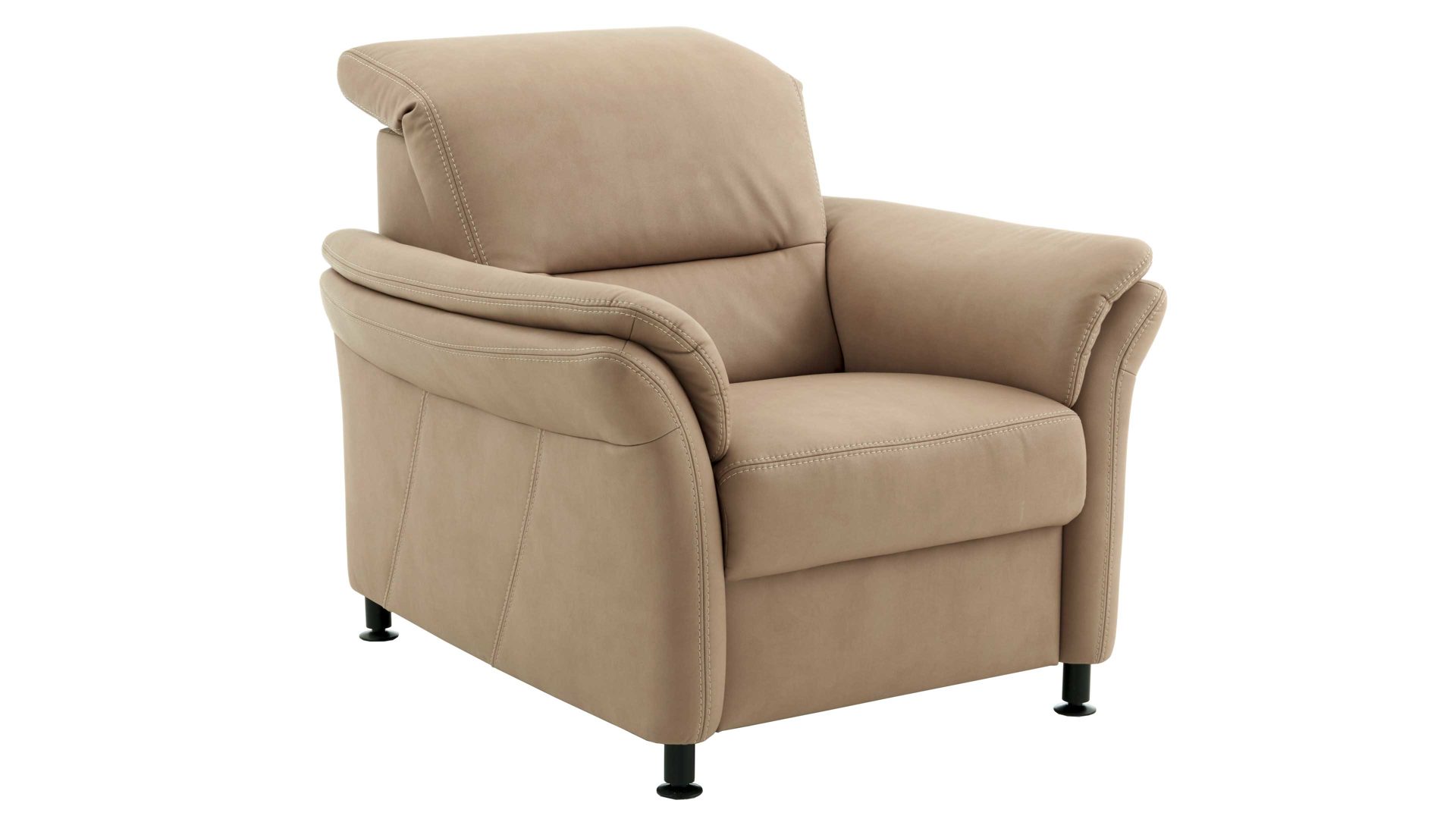 Polstersessel modulmaster aus Stoff in Hellbraun Modulmaster MM-ZE1148 - Sessel camelfarbene Mikrofaser Galero & Fuß Z002-M01