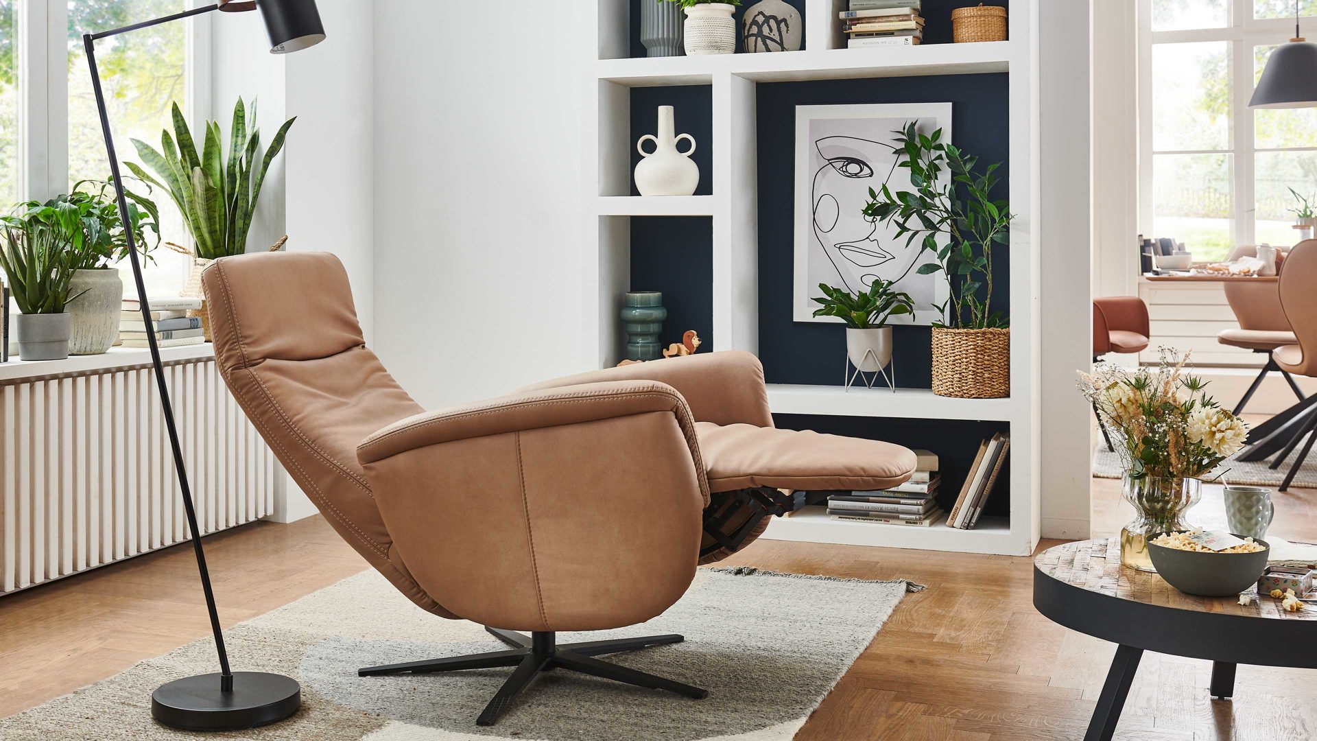 Modulmaster MM-ZE1062 - Relaxsessel 1DRF, camelfarbene Mikrofaser  