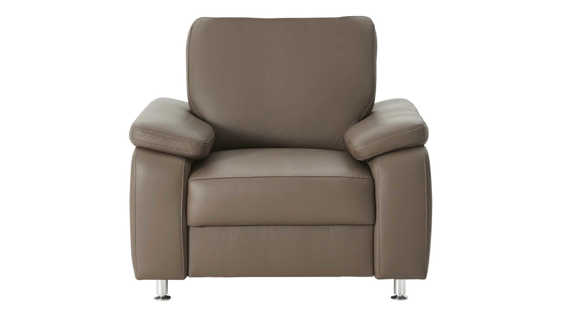 Polstersessel modulmaster aus Leder in Dunkelbraun Modulmaster MM-PN1059 - Polstersessel moccafarbenes Leder Torro & Metallfüße