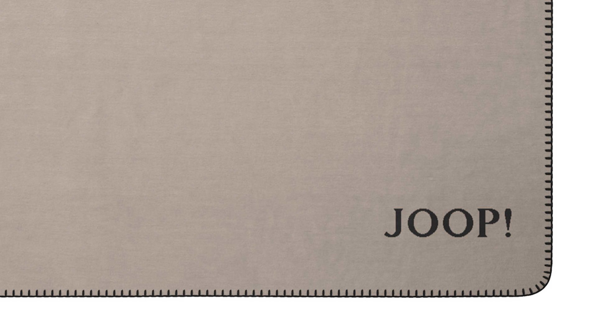 Wohndecke Biederlack® aus Stoff in Natur JOOP! Wohndecke Uni Doubleface Stein & Anthrazit – ca. 150 x 200 cm