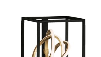 Tischleuchte Fh fischer & honsel aus Metall in Schwarz FH Tischleuchte Gisi Schwarz & Gold - ca. 25 x 25 cm