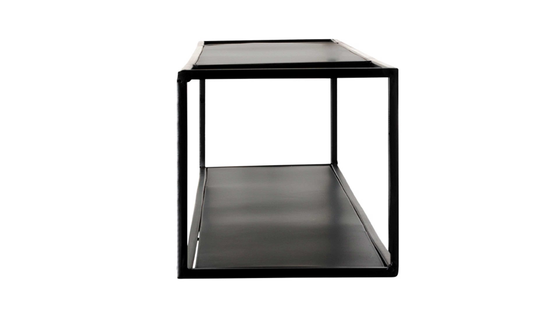 Wandregal Haku aus Metall in Schwarz Wandregal-Set schwarzes Metall - zweiteilig