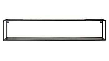 Wandregal Haku aus Metall in Schwarz Wandregal-Set schwarzes Metall - zweiteilig