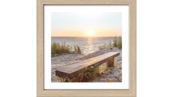 Kunstdruck Pro®art bilderpalette aus Karton / Papier / Pappe in Hellbraun PRO®ART Kunstdruck Nordic Beach Atmosphere I Eiche, Strandmotiv - ca. 35 x 35 cm