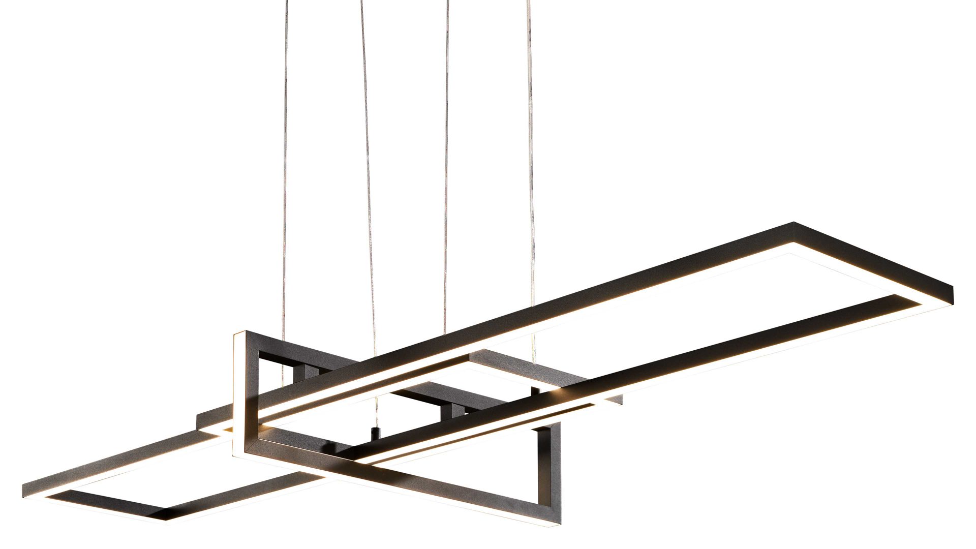 Pendelleuchte Trio lighting for you aus Metall in Schwarz Hängeleuchte Salinas schwarzes Metall - Länge ca. 110 cm