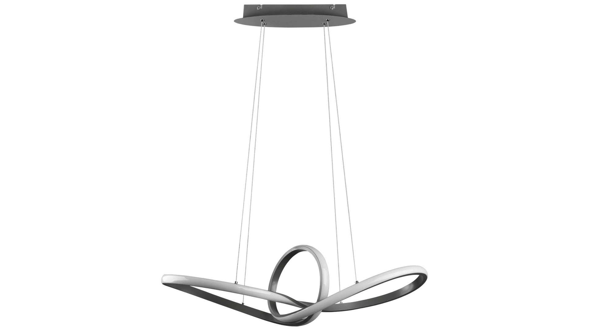 Pendelleuchte Reality leuchten aus Metall in Grau RL Hängeleuchte Sansa Nickel matt - Durchmesser ca. 80 cm