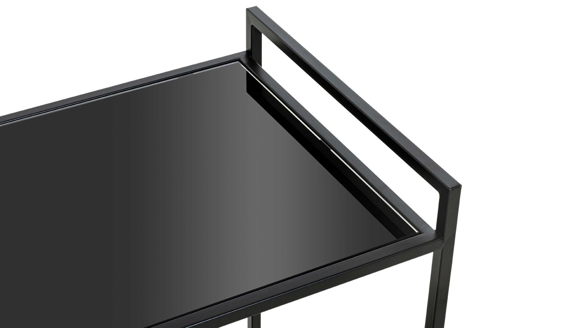 Servierwagen Haku aus Metall in Schwarz Servierwagen Glas & Metall - ca. 50 x 36 cm