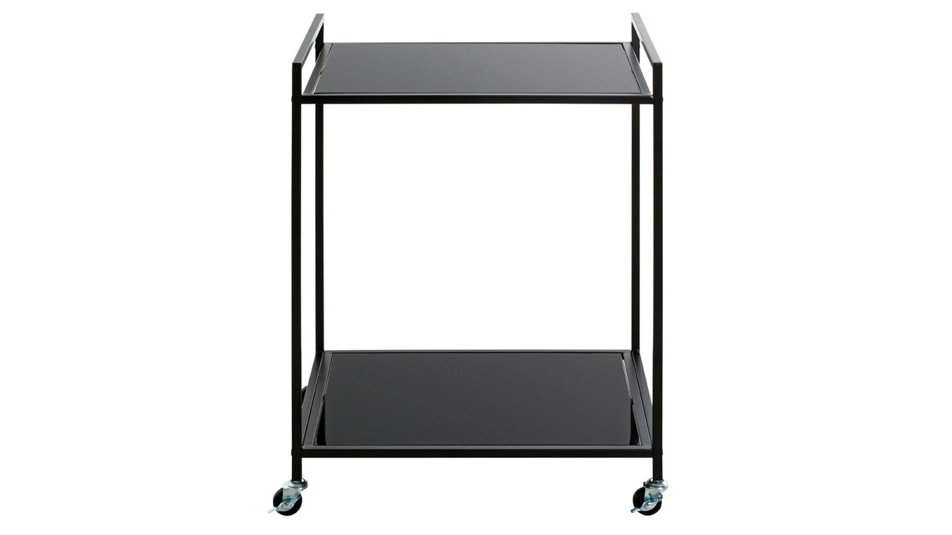 Servierwagen Haku aus Metall in Schwarz Servierwagen Glas & Metall - ca. 50 x 36 cm