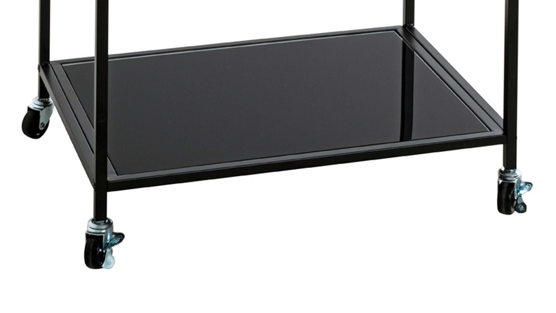 Servierwagen Haku aus Metall in Schwarz Servierwagen Glas & Metall - ca. 50 x 36 cm