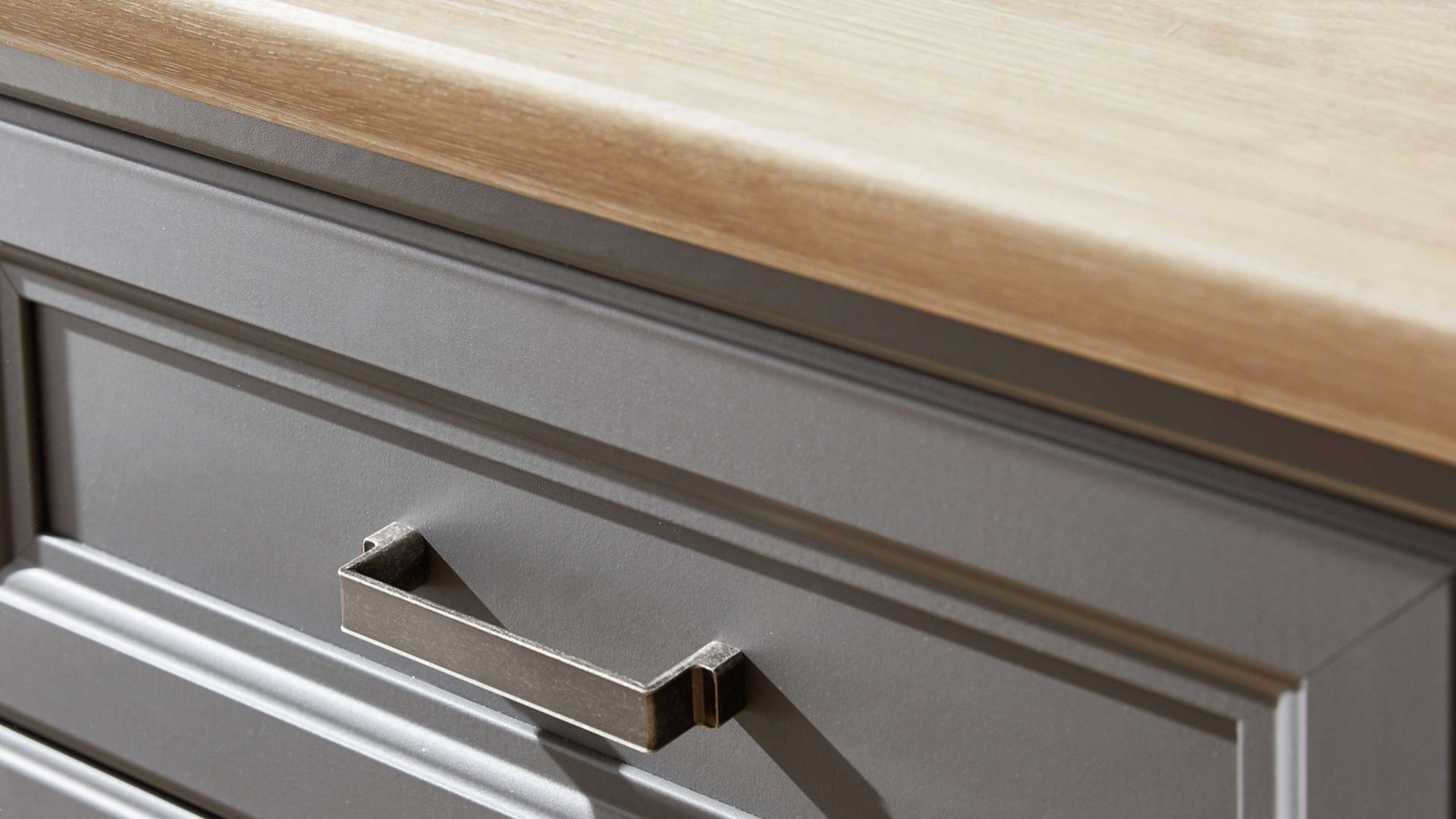 Highboard Innostyle aus Holz in Dunkelgrau Möbelprogramm Jasmin - Highboard Graphit & Artisan Eiche – drei Türen, eine Schublade