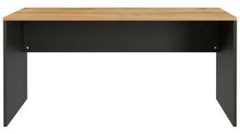 Schreibplatz Germania aus Holz in Holzfarben Schreibtisch Lissabon Graphit & Navarra-Eiche - Breite ca. 158 cm