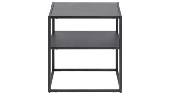 Nachttisch Actona group aus Metall in Schwarz Metallmöbel Newton - Nachttisch schwarzer Stahl - ca. 45 x 40 cm