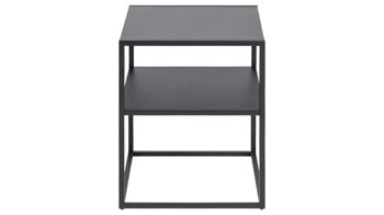 Nachttisch Actona group aus Metall in Schwarz Metallmöbel Newton - Nachttisch schwarzer Stahl - ca. 45 x 40 cm