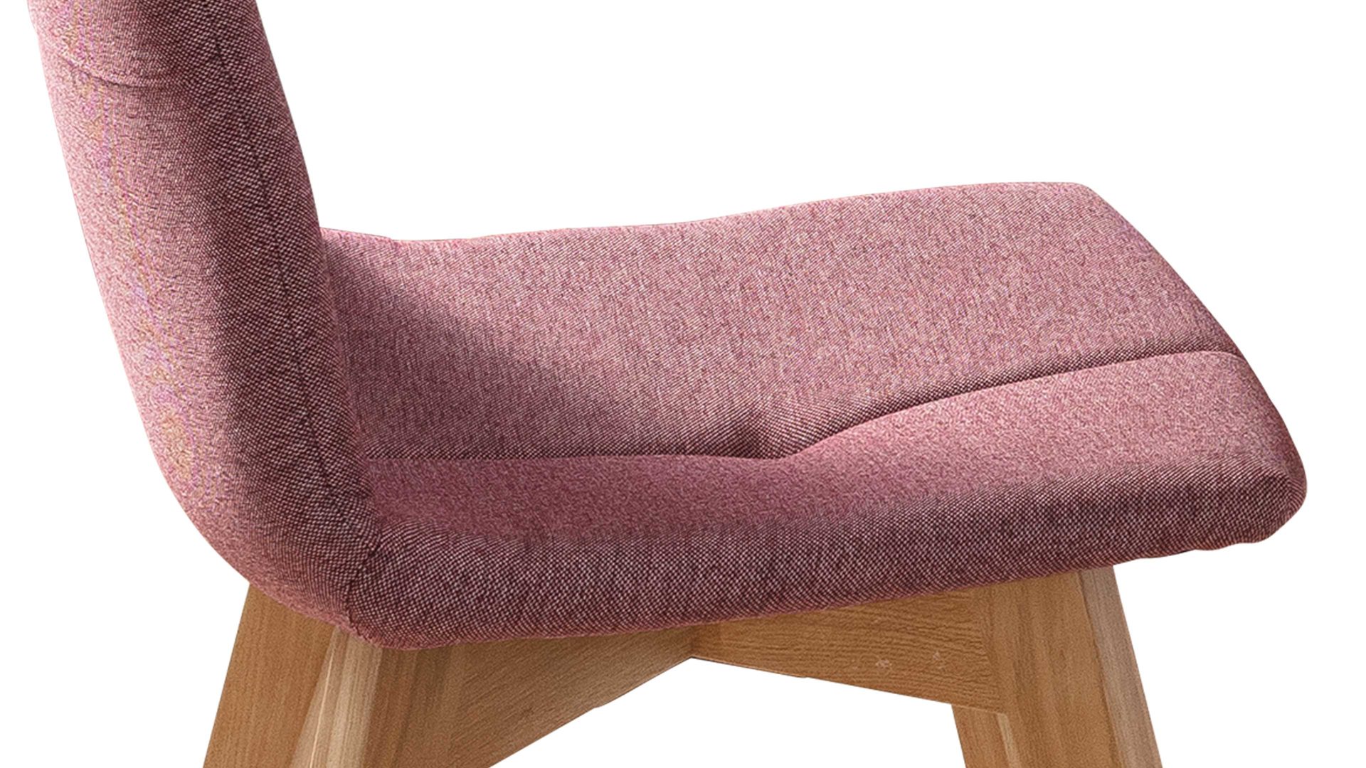 Polsterstuhl Standard furniture factory aus Stoff in Pink Polsterstuhl Tokio 1 altrosa Stoffbezug Lars 27 & Buchenholzfüße