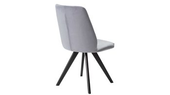 Polsterstuhl Standard furniture factory aus Stoff in Grau Polsterstuhl Eldar gauer Stoffbezug Monolith 85 & schwarze Holzfüße