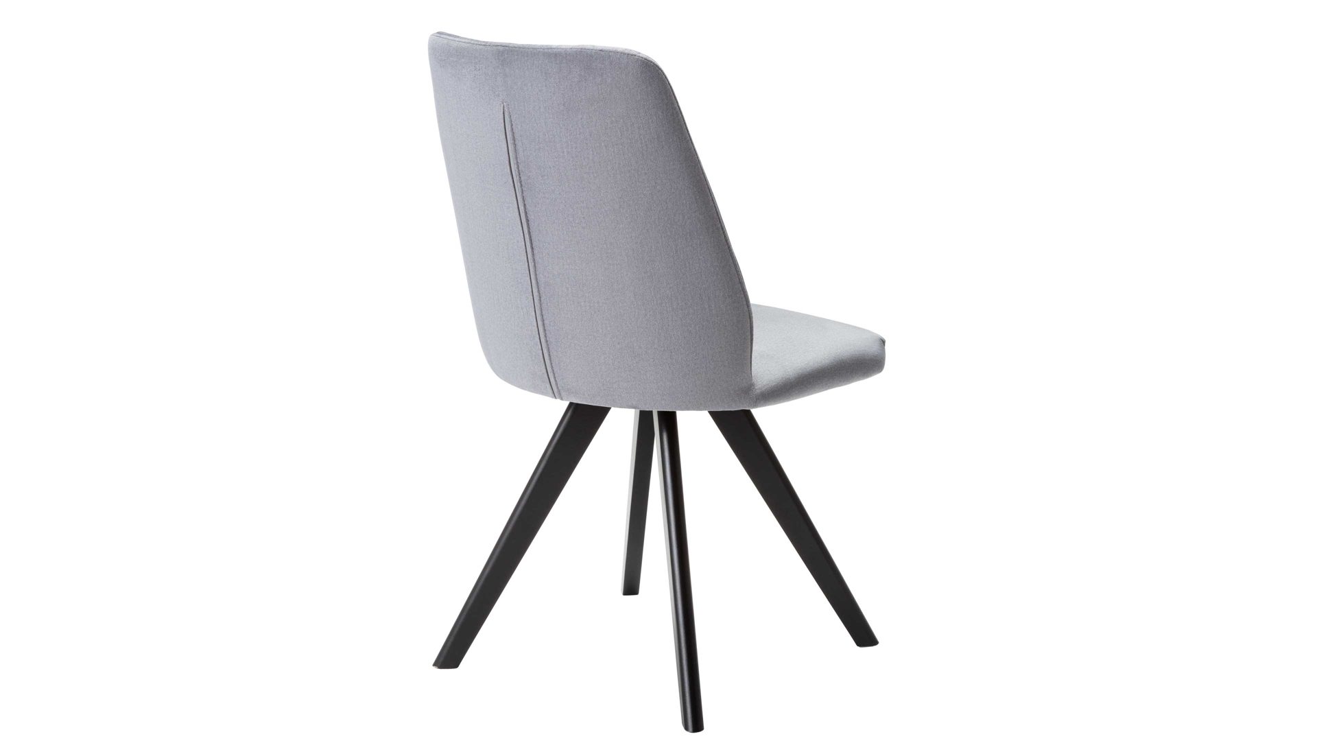 Polsterstuhl Standard furniture factory aus Stoff in Grau Polsterstuhl Eldar gauer Stoffbezug Monolith 85 & schwarze Holzfüße