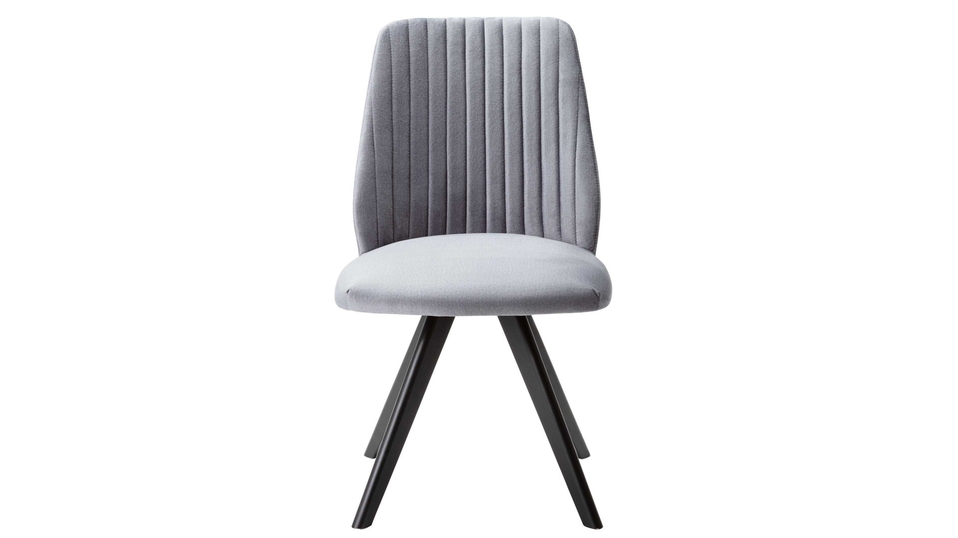 Polsterstuhl Standard furniture factory aus Stoff in Grau Polsterstuhl Eldar gauer Stoffbezug Monolith 85 & schwarze Holzfüße