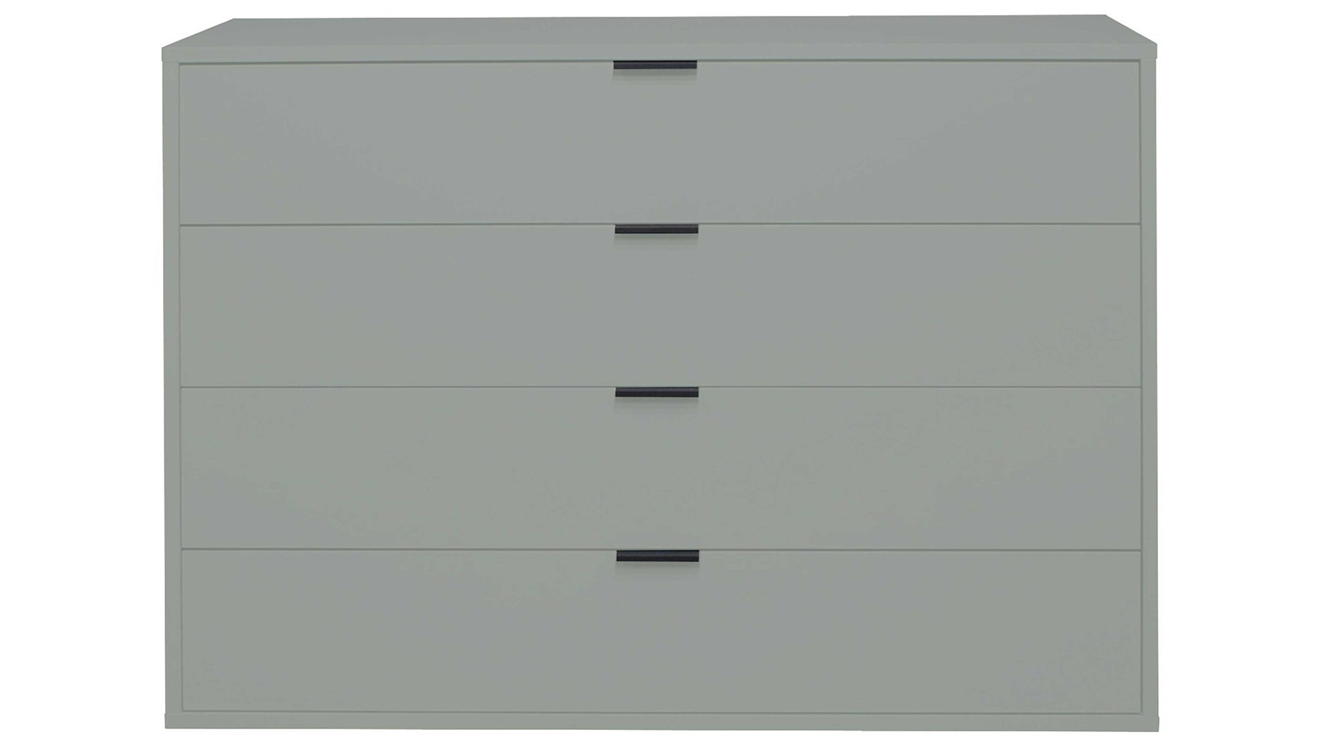 Schubladenkommode Mäusbacher aus Holz in Hellgrün Kommodenserie Bonnie - Schubladenkommode pinengrüner Mattlack - vier Schubladen, Breite ca. 119 cm