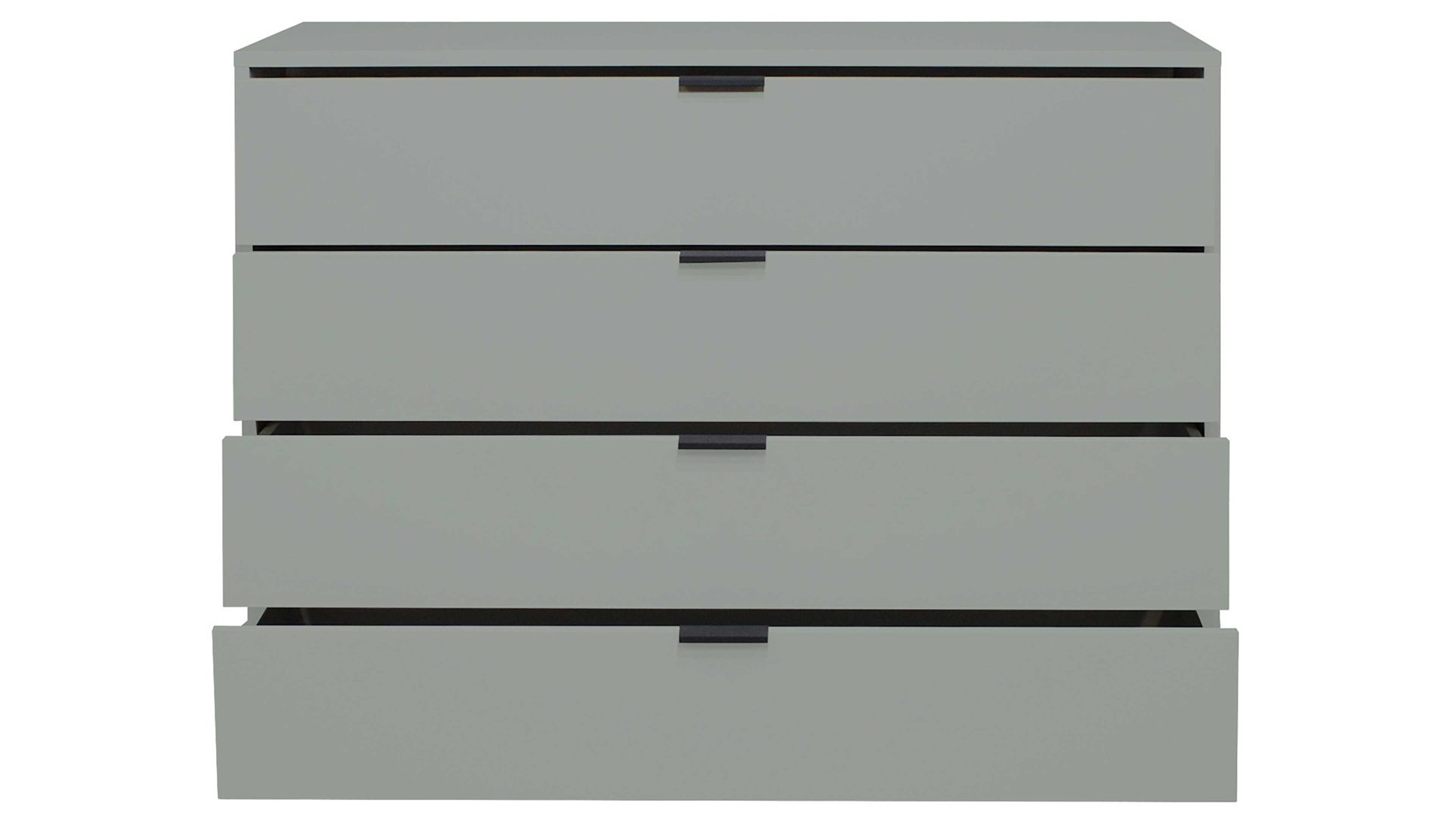 Schubladenkommode Mäusbacher aus Holz in Hellgrün Kommodenserie Bonnie - Schubladenkommode pinengrüner Mattlack - vier Schubladen, Breite ca. 119 cm