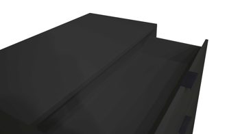 Schubladenkommode Mäusbacher aus Holz in Anthrazit Kommodenserie Bonnie - Schubladenkommode anthrazitfarbener Mattlack - drei Schubladen, Breite ca. 81 cm