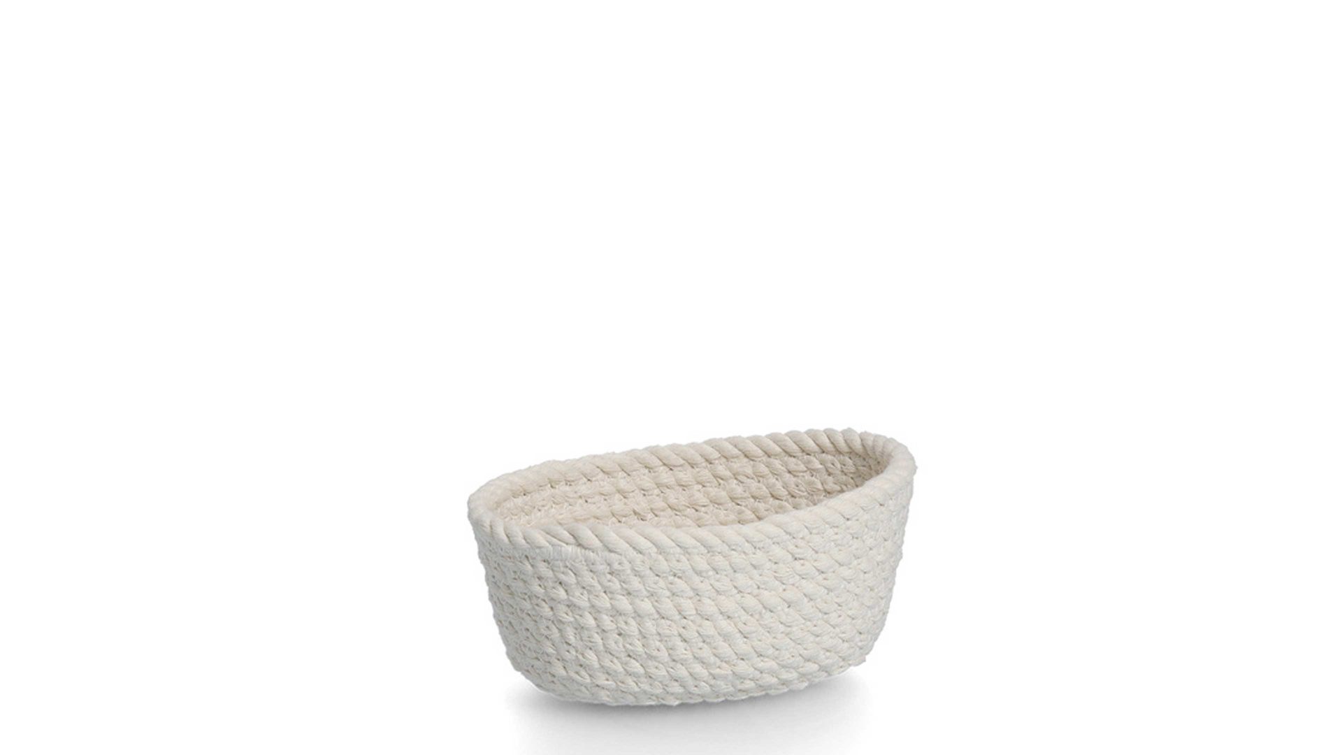 Korb Zeller present aus Naturfaser in Weiß Korb-Set weiße Baumwolle - dreiteilig