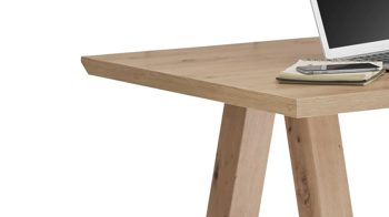 Schreibtisch Mäusbacher aus Holz in Holzfarben The Big System Office - Schreibtisch Asteiche - ca. 140 x 70 cm