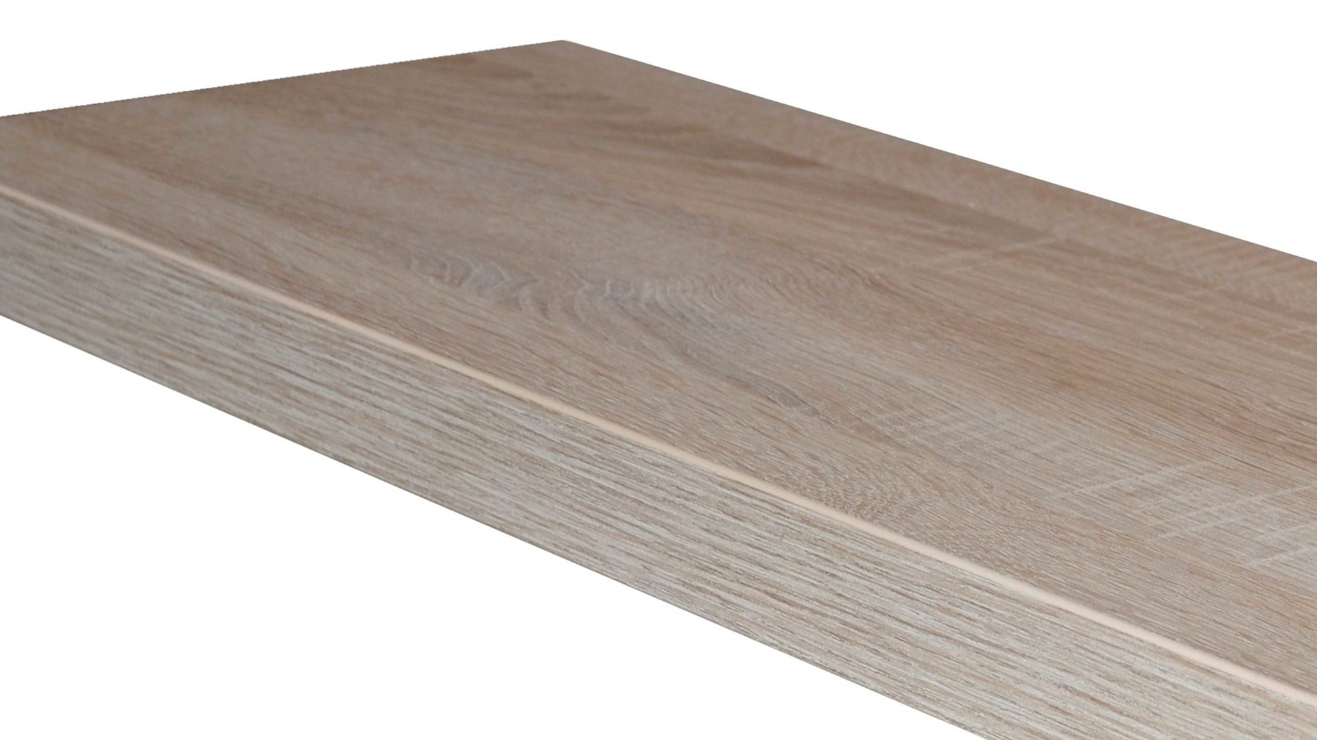 Wandregal Mäusbacher aus Holz in Holzfarben Hell Wandsteckbord Eiche sägerau - Länge ca. 90 cm