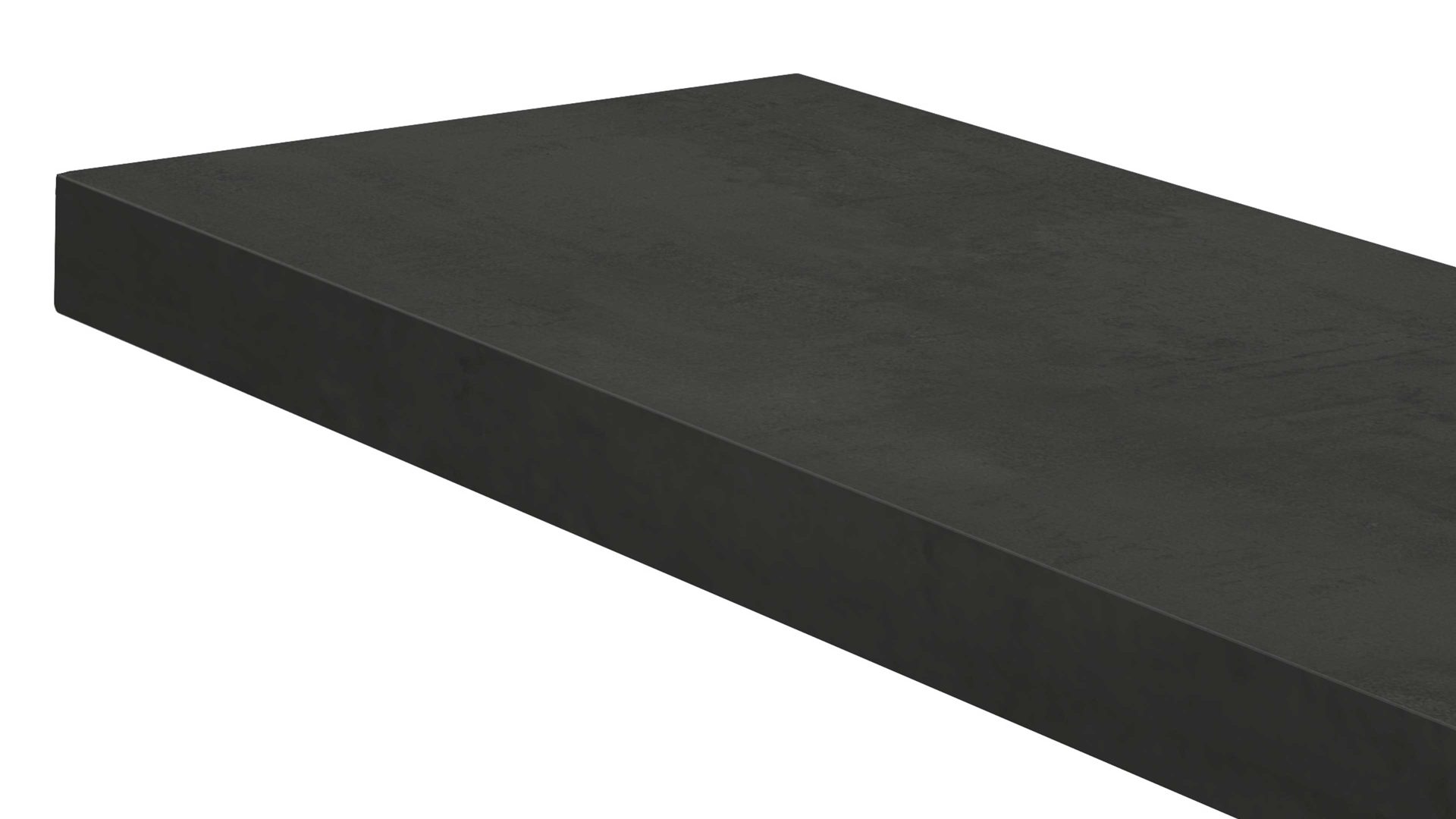 Wandregal Mäusbacher i.i. aus Holz in Schwarz Wandsteckbord Schwarzstahl - Länge ca. 90 cm