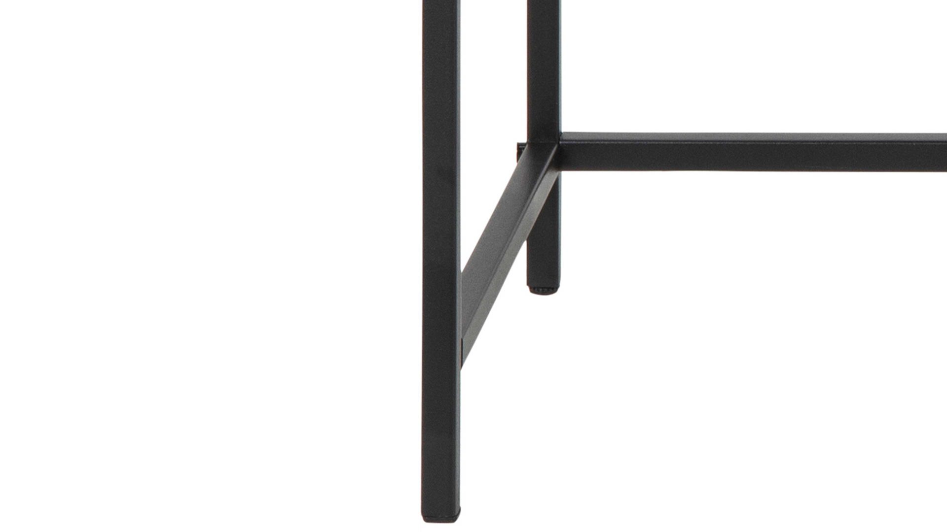 Konsole Actona group aus Holz in Schwarz Konsoltisch Seaford im Industrielook - Beistelltisch Schwarz – Länge ca. 120 cm