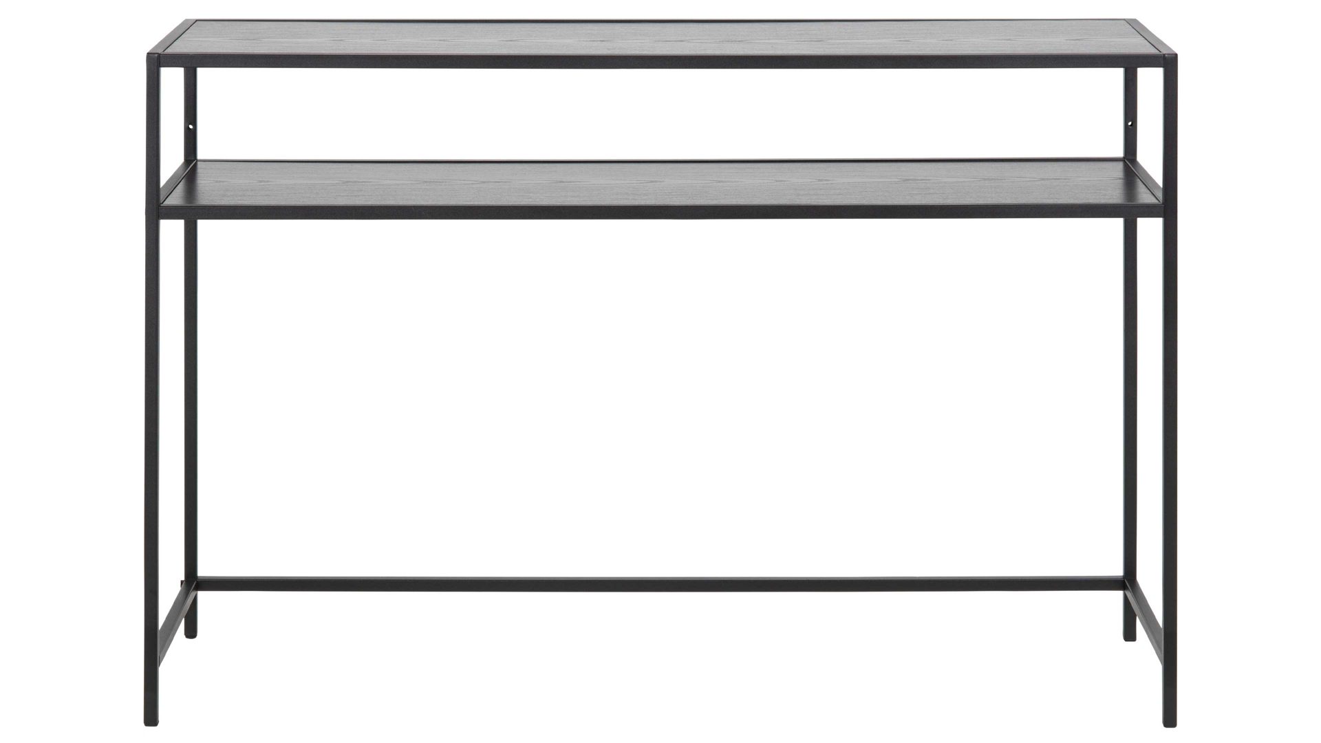 Konsole Actona group aus Holz in Schwarz Konsoltisch Seaford im Industrielook - Beistelltisch Schwarz – Länge ca. 120 cm