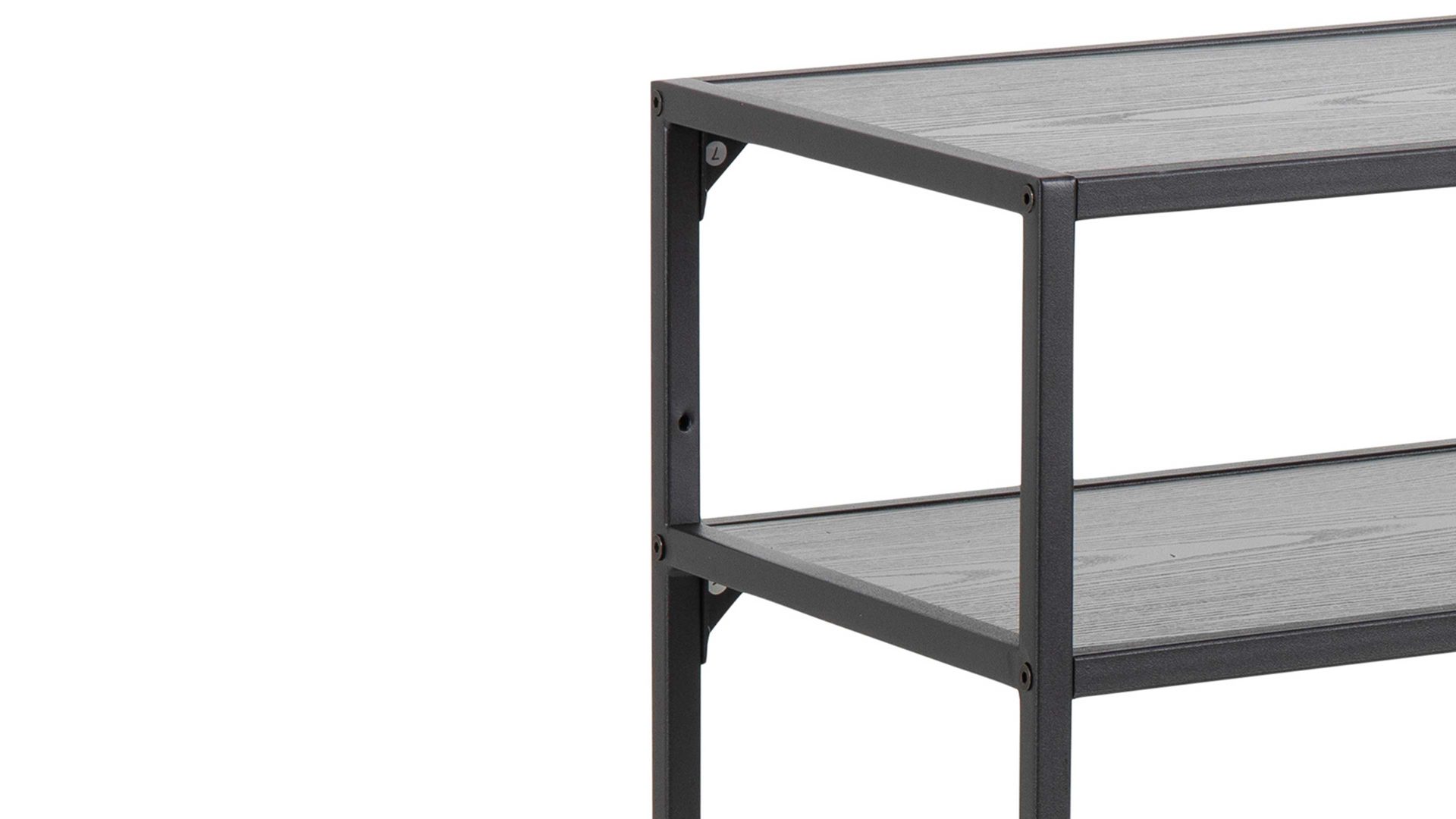 Konsole Actona group aus Holz in Schwarz Konsoltisch Seaford im Industrielook - Beistelltisch Schwarz – Länge ca. 120 cm