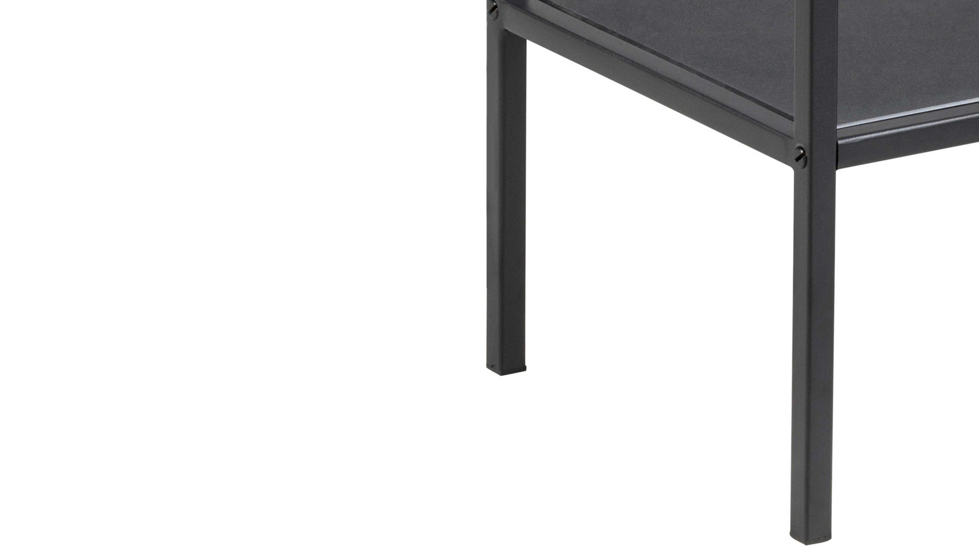 Servierwagen Actona group aus Glas in Schwarz Servierwagen Seaford im Industrielook - praktisch und flexibel Glas & Metall – ca. 60 x 75 x 30 cm