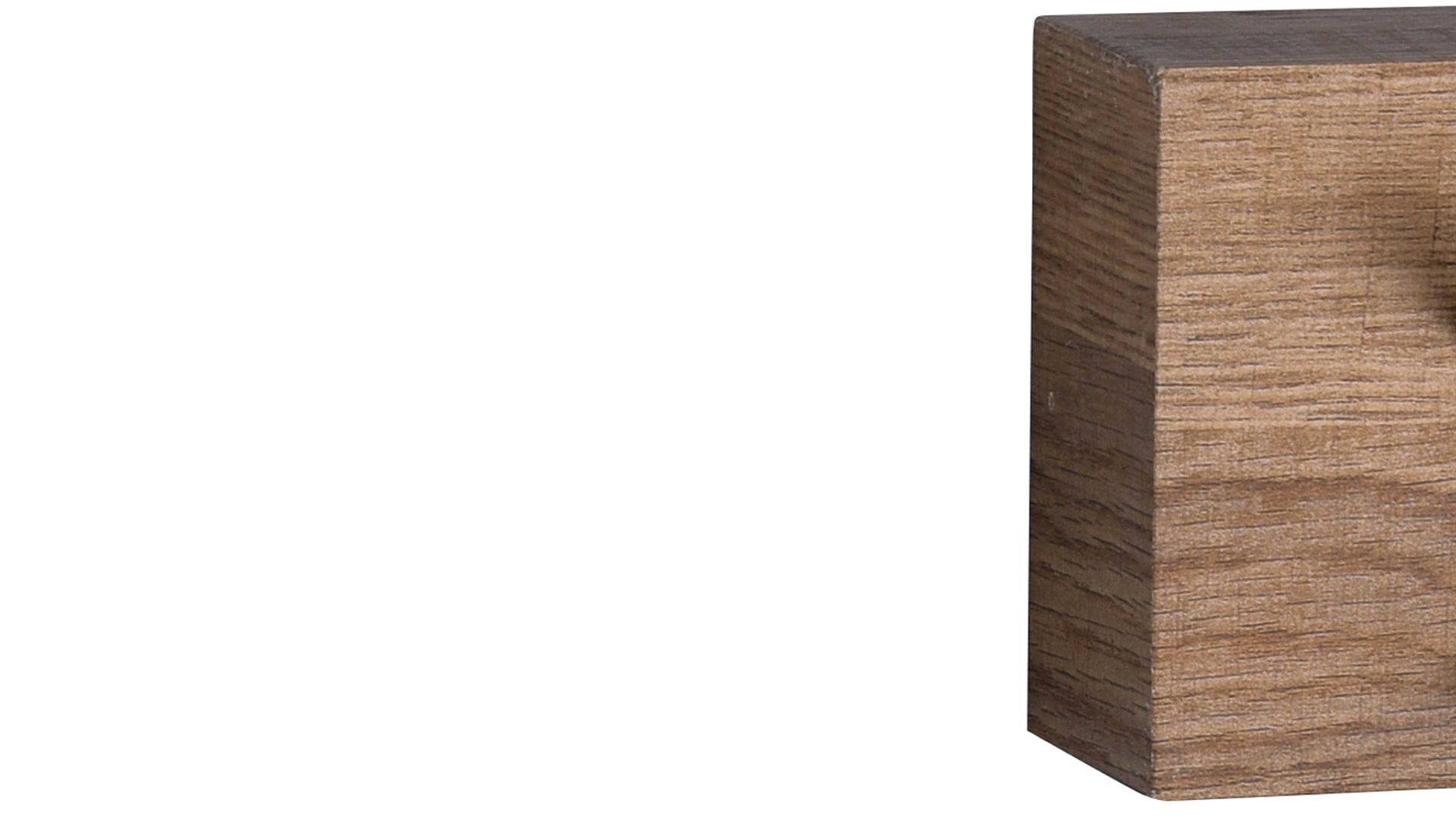 Wandgarderobe M2 kollektion aus Holz in Holzfarben Garderobenleiste Lima Eiche & Schwarz - Länge ca. 70 cm